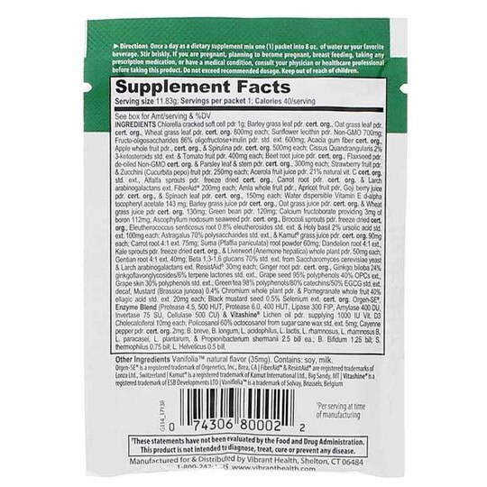 Green Vibrance Plant-Based Superfood Powder, VBH